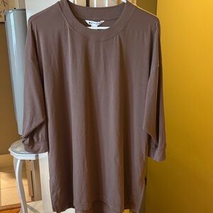 Athleta Chocolate Brown Tee Size M